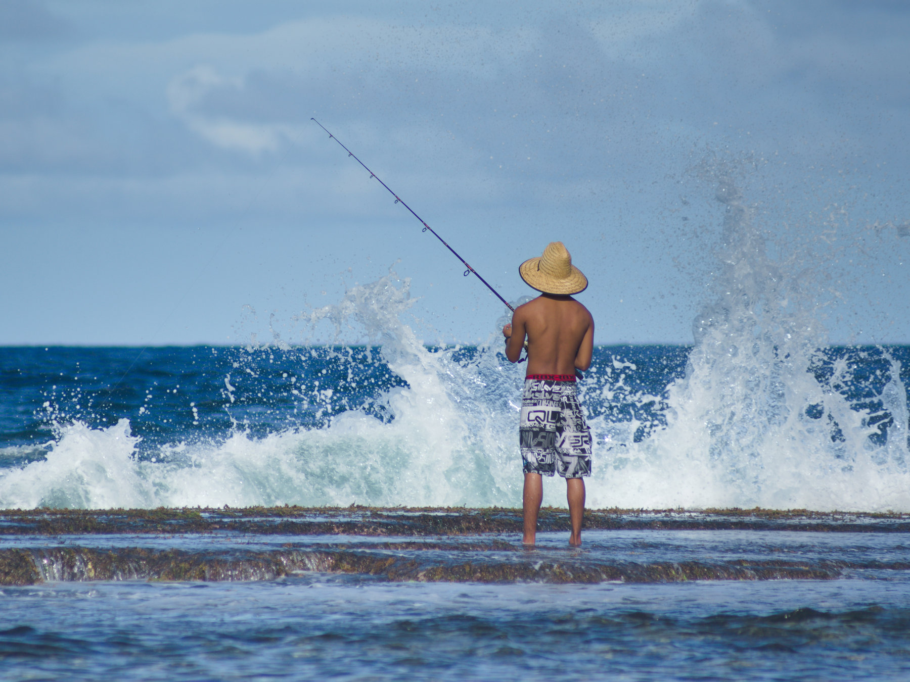 Fishing at Taga'chang Beach, Guam
